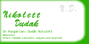nikolett dudak business card